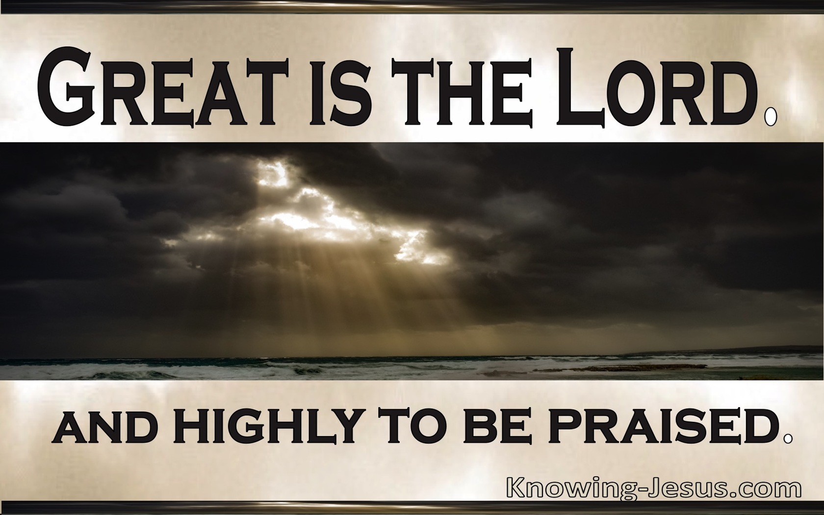 Psalm 145:3 Great Is The Lord (cream)